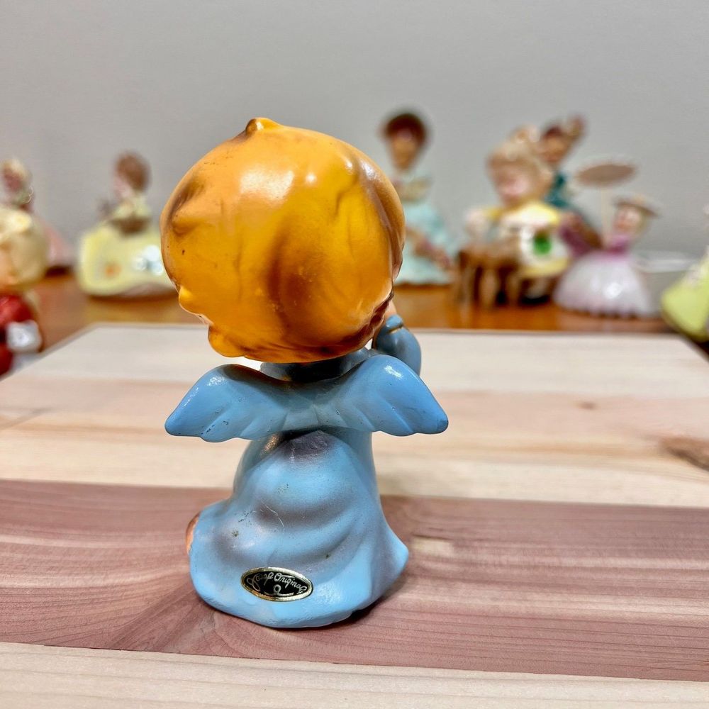 Vintage Josef Originals Angel Boy Figurine Christmas Ornament Holiday Decor - Picture 8 of 10